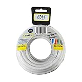 EDM Carrete Manguera Plana Blanca 2x1mm 5m (Audio)