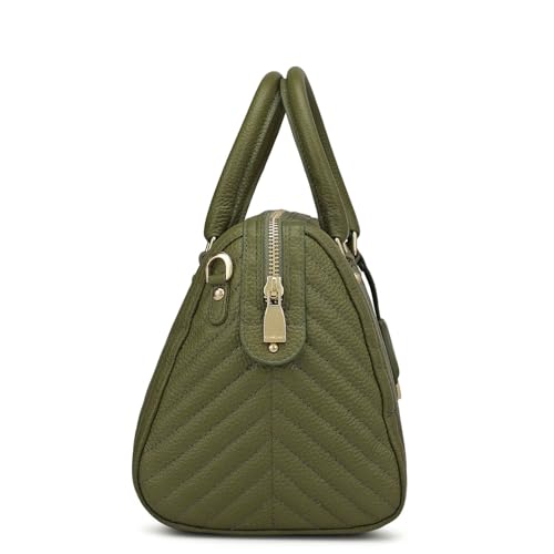 Image of Da Milano Leather Satchel for Women (4459A-OL)