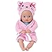 Adora BathTime Baby Tot "Kitty" small 8.5 Inch washable BathTub Water Safe Soft Body Vinyl Fun Play Toy Doll for Boy or Girl Children and Toddlers 1 Year Old and up
