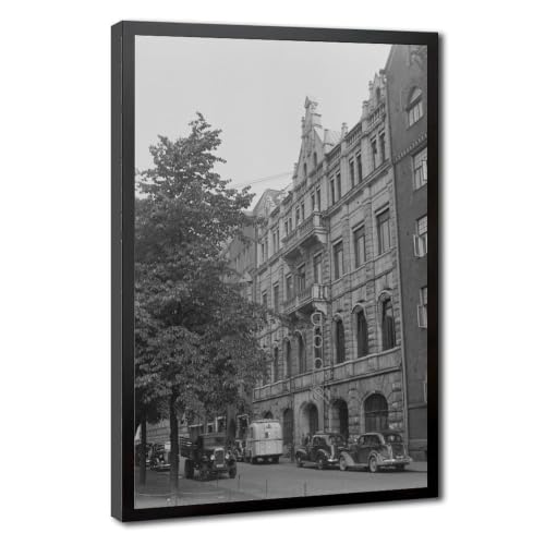 Vintage Helsinki Street Finland Architectural CityscapeCanvas Art Poster