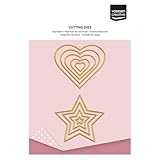 Vaessen Creative Fustelle Set-Stelle e Cuori-10 Pezzi da 1 x 1 cm a 6 x 7 cm-Accessori per...