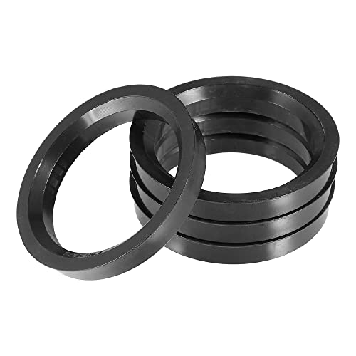 ACROPIX 70.1mm to 57.1mm Universal Car Hub Centric Rings Black - Pack of 4