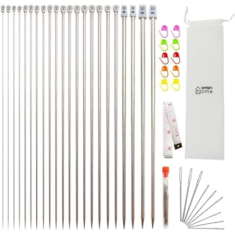 igadgitz home 44-Piece Knitting Needles Set Cover
