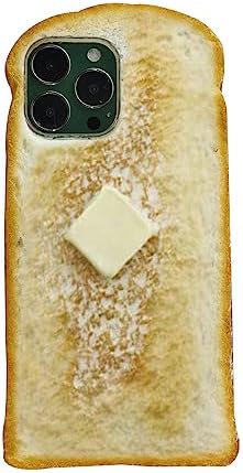 KINGMINOS Funda de teléfono Toast Egg, funda de teléfono con mantequilla de huevo frito con pan artificial para iPhone 14 13 11 12 Pro max X XS XR