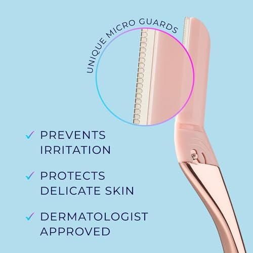 Schick Hydro Silk Dermaplaning değnek, Dermaplaning aleti, yüz için, 6 dolum bıçaklı | Dermaplane tıraş bıçağı, şeftali tüyleri giderici, kaş tıraş makinesi, yüz tıraş makinesi, yüz tıraş makinesi, profesyonel stil cilt bakım aleti