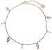 Produktbild styleBREAKER Damen Fußkettchen mit Blatt Anhängern und Perlen, Ankerkette, Karabinerverschluss, Kette, Schmuck 05080007, Farbe:Rosegold-Weiß