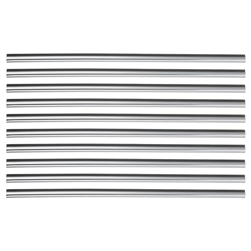 A ABSOPRO 10 Unidades Tiras Decorativas Ventilación Coche para Salida de Aire Acondicionado de Coche Tono Plateado