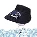 KUMADAI Cappello con Ventilatore Visiera Parasole di Raffreddamento Estivo Vappellino Donna con Visiera Cappello da Sole con Ventole Cappellini Visiera per Ciclismo, Pesca, Tennis,Nero