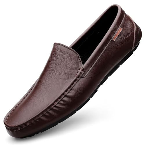 Mocassins en cuir pour hommes style italien idéal pour la conduite et l'été
