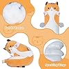Sausudols Long Cat Body Pillow for Kids, Cute Cat Stuffed Animals Gifts for Girls, Long Cat Plush Toy for Birthday, Soft Cat Plushies Pillow (Yellow, 19.6in/50cm) #5