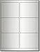 4" x 3 1/3" Silver Foil Labels for Laser Printers - 60 Labels