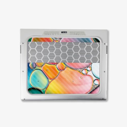 Image of MightySkins Carbon Fiber Skin Compatible with Alienware X14 R2 (2023) Full Wrap Kit - Rainbow Bubbles | Protective, Durable Textured Carbon Fiber Finish | Easy to Apply | Made in The USA