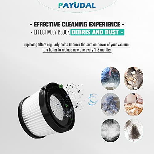 Image of 4 Packs DCV501HB DCV5011H Replacement HEPA Filter Compatible With DEWALT 20V Vacuum Cordless Handheld Vacuum. Fit For DCV501HB DCV5011H Filter. 10 Pack Foam Sleeve Filters. Washable And Reusable Kits.
