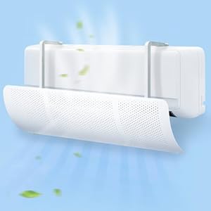 QIANDUODUO Deflector para aire acondicionado, ajustable, parabrisas para aire acondicionado, escudo frío/caliente, deflector para aire acondicionado universal para casa/oficina, ancianos, bebés,
