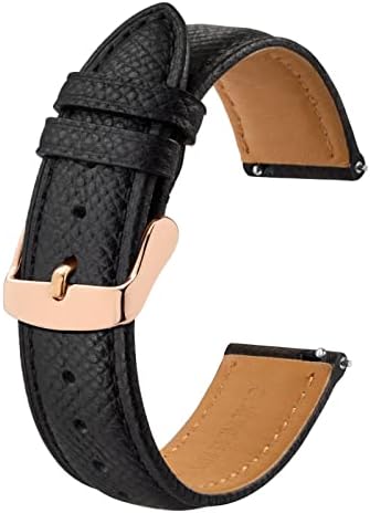 BISONSTRAP Watch Straps with Quick Release, Texture Leather Watchbands for Men Women, 18mm 20mm 22mm