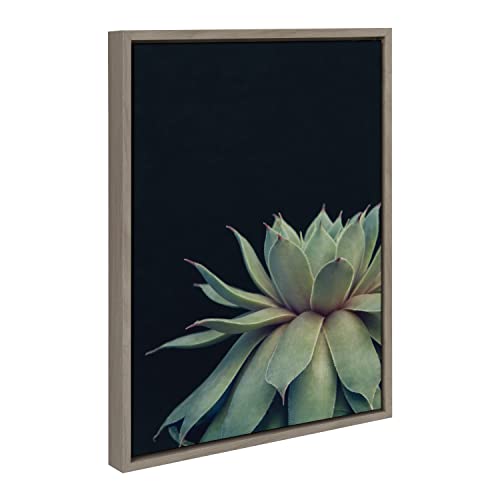 Kate and Laurel Sylvie Succulent 8 Framed Canvas Wall Art
