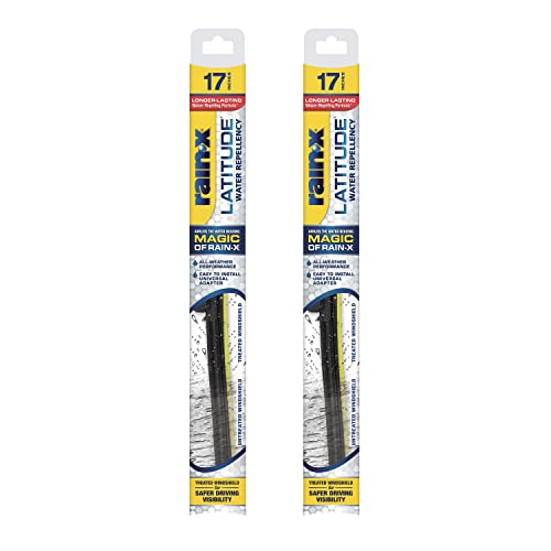 Image of Rain-X 810203 Repellency Water Repellent Wiper Blades, 17 inch Windshield Wipers (Pack of 2), All Weather Streak-Free for Enhanced Visibility w / Water Repellency Formula