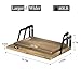 SRIWATANA Floating Shelves Wall Mounted Set of 2 Rustic Wood Shelves with Large Capacity(Carbonized Black)