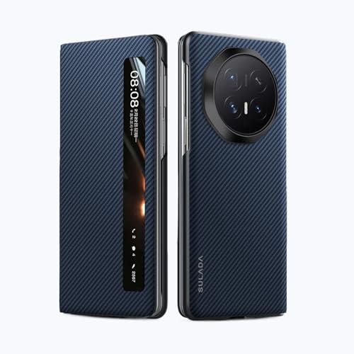 Coque Honor Magic V6 aramide antichoc bleue protège écran rabat magnétique fin