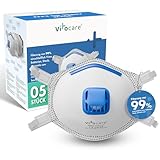 vitocare FFP3 Maske mit Ventil, wählbar 5x, 10x oder 20x Atemschutzmaske mit verstellbarem...