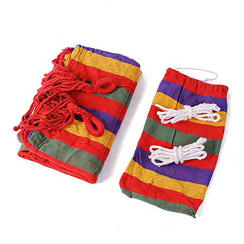 Hamac de camping double en toile rouge Mipcase avec cordons de serrage - 7