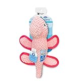 Spunky pup Clean Earth Plush Dog Toy with Squeaker - Recycled, Eco-Friendly, Floats for Beach, Lake, Pool - Chameleon