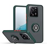 Wigento Für Xiaomi 13 T / 13 T Pro Shadow Design TPU + PC Schutz Hülle Tasche Hülle Schutzhülle Grün/Rot