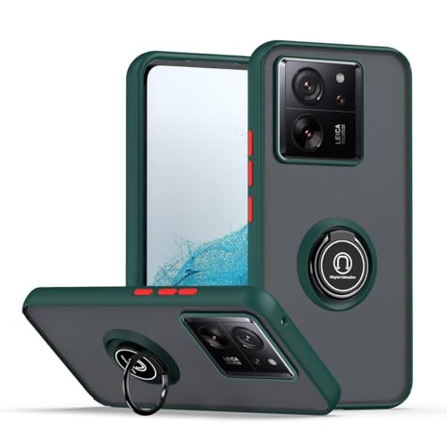 Wigento Für Xiaomi 13 T / 13 T Pro Shadow Design TPU + PC Schutz Hülle Tasche Hülle Schutzhülle Grün/Rot