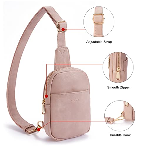 Telena Small Sling Bag for Women Leather Crossbody Fanny Packs Chest Bag for Women4