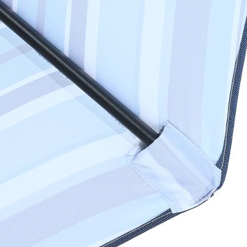 Image of MASTERCANOPY Patio Umbrella 9 ft Replacement Canopy for 8 Ribs-Navy and Blue Stripe Canopy Only