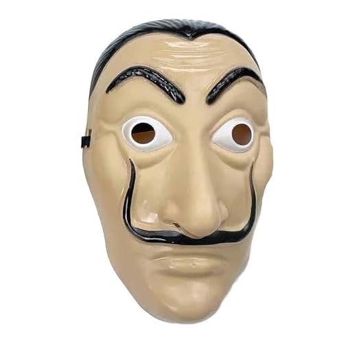 Carnavalife Mascara Dali,Mascara Casa de Papel, Bank Robbery Mask, Mascara Halloween Adulto y Niño, Talla Unica