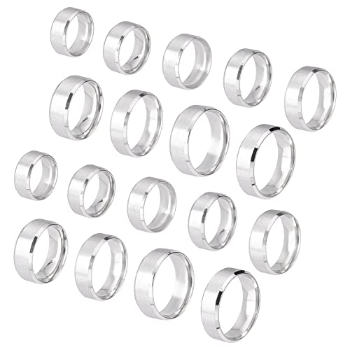 UNICRAFTALE Stainless Steel Classical Plain Stackable Wedding Band Ring Blank Wedding Ring Cool Simple Band For Women and Men Gifts for Special Occasions