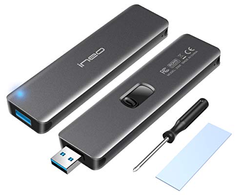 ineo M.2 NGFF USB 3.1 Gen 2 Type-A Aluminum Retractable (B Key & B+M Key SATA) SSD Enclosure [C2588 NGFF Type A] - Thumbnail 3