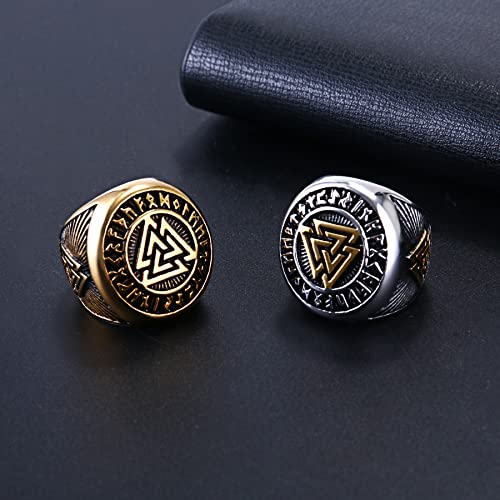 OIDEA Anello da Uomo in Acciaio Inossidabile con