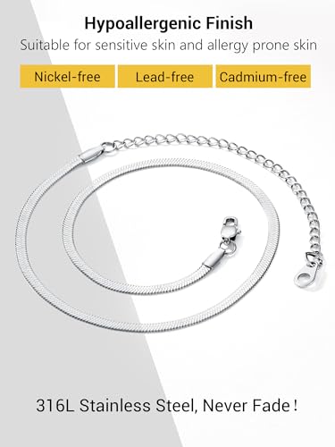 PROSTEEL Choker Collana a Girocollo Donna a Catena...