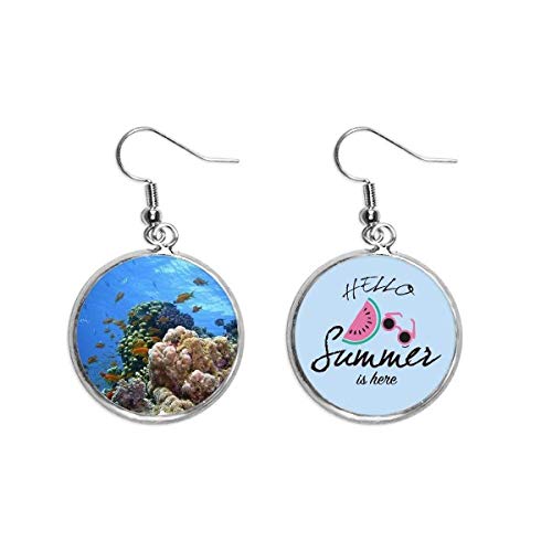 Pendientes de sandía y coral el regalo perfecto de temática marina