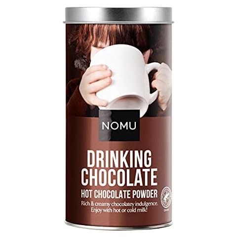 NOMU Drinking Chocolate | Instant hot Chocolate Powder | Rainforest Alliance Certified Cocoa | Simply Mix with hot Milk! Cover