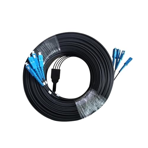 Câble fibre optique extérieur FTTH 80m résout les pertes de débit SC UPC