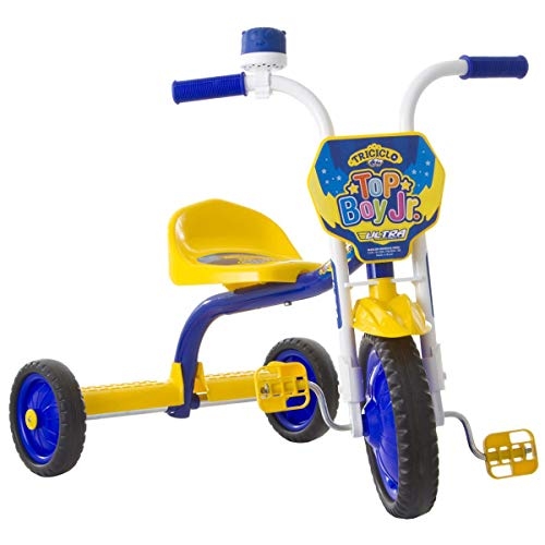Triciclo Ultra Bike Top Boy Jr Motinha Motoca Azul/Amarelo Triciclo Ultra Bike Top Boy Jr Motinha Motoca Azul/Amarelo