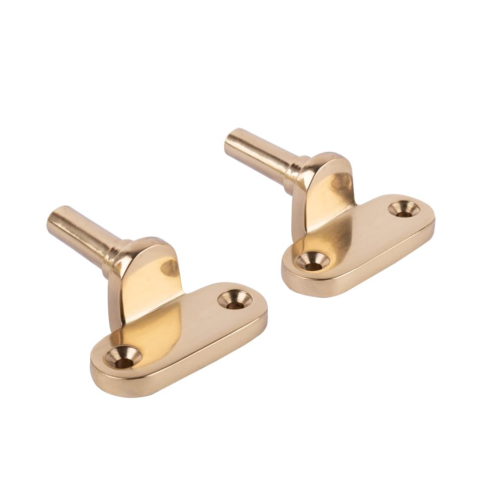 Dart Flush Pins for Casement Stays (Sold in Pairs) - Polished Brass