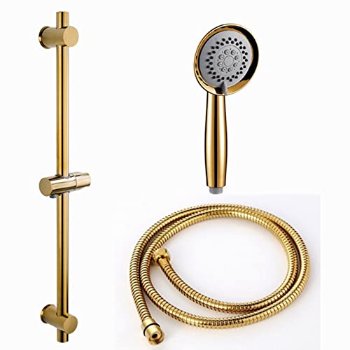 Barra de ducha de metal dorado para reformar baños modernos con estilo 3