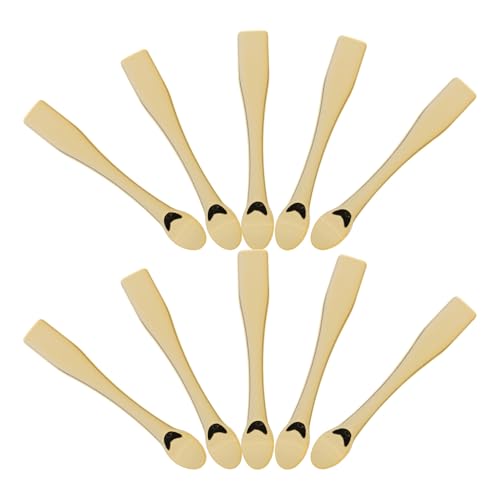 Genérico 10 piezas Unidades Cucharas Cosméticas Abs para Crema Facial Aplicadores Dorados para Cuidado de Rostro Mujer Herramientas Prácticas para Mascarillas y Cremas Diseño Compacto y