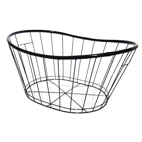 Habau Holzkorb aus Polyethylen mit Metallrahmen, Grau, 63,5 x 44,5 x 30 cm - 4