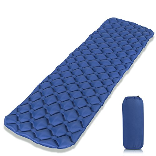 Everwell Colchón Inflable Camping,Colchón Inflable para Dormir Portátil Ultraligero colchón Auto-inflables Encaja Muy Bien al Aire Libre,Viaje,Playa,Camping