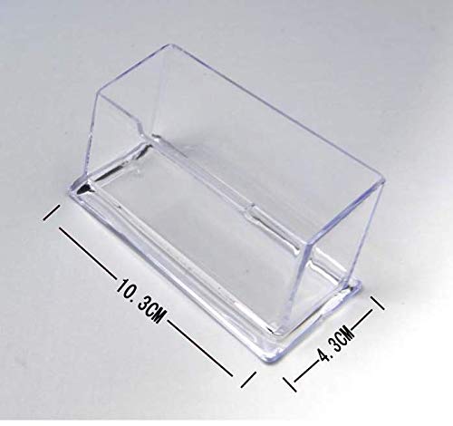Rmeet Visitenkartenständer Klarer,3er Pack Acryl Visitenkartenhalter Einzelkarten Namenskartenhalter Landschaft Freistehende Visitenkarte Tischständer für Büro Sammlung Veranstalter 103 * 43MM