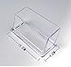 Rmeet Visitenkartenständer Klarer,3er Pack Acryl Visitenkartenhalter Einzelkarten Namenskartenhalter Landschaft Freistehende Visitenkarte Tischständer für Büro Sammlung Veranstalter 103 * 43MM