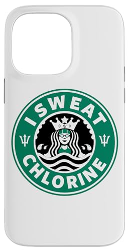 Swim Team Swimmers Funny パロディ I Sweat Chlorine スマホケース iPhone 14 Pro Max 用