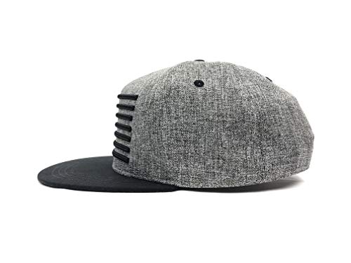 Honao Baseball Cap American Flag Snapback Hats,Unisex Adult Adjustable Trucker Hat Hip Hop Dad Hat Boys Flat Brim Hat(Dark Grey Flag) #TOP1