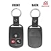 Key Fob Remote Fits for Hyundai Santa Fe and Elantra 2003-2006, 3-Button Electronic Remote Shell Case Replacement for P/N: 95411-26202, FCC ID: OSLOKA-221T OSLOKA-2201T OSLOKA-240T OSLOKA-230T (Black)