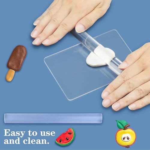 Image of ikis Acrylic Clay Rollers 8 inch with Acrylic Sheet 4 x 6 inch